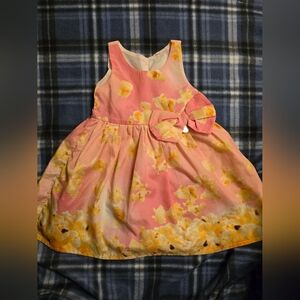 Mon Sucre? 9-12mo.? Pink Popcorn Infant Dress with Bow